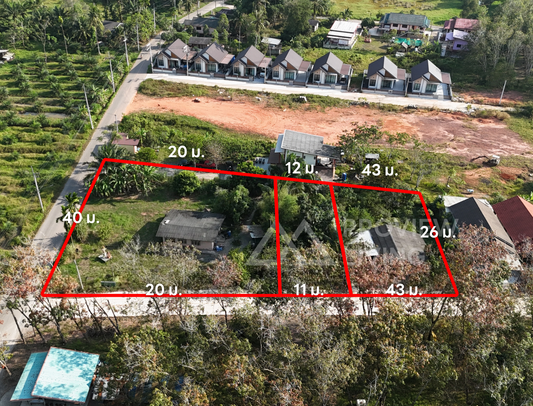 [ขายด่วน] ที่ดินเปล่า แปลงมุม เนื้อที่รวม 1 ไร่ 1 งาน 77 ตารางวา พิกัด ทุ่งกง กาญจนดิษฐ์ สุราษฎร์ธานี