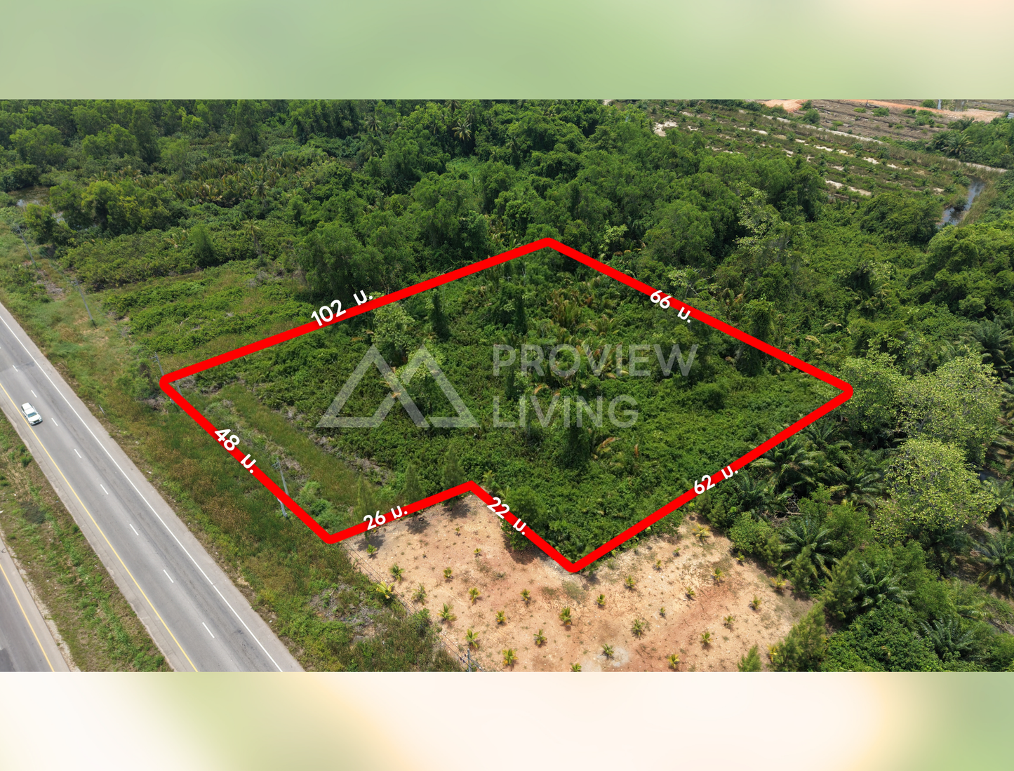 ขายที่ดินเปล่าสุราษฎร์ 3 ไร่ 1 งาน 42 ตร.วา ราคา ไร่ละ 4.XX ลบ.