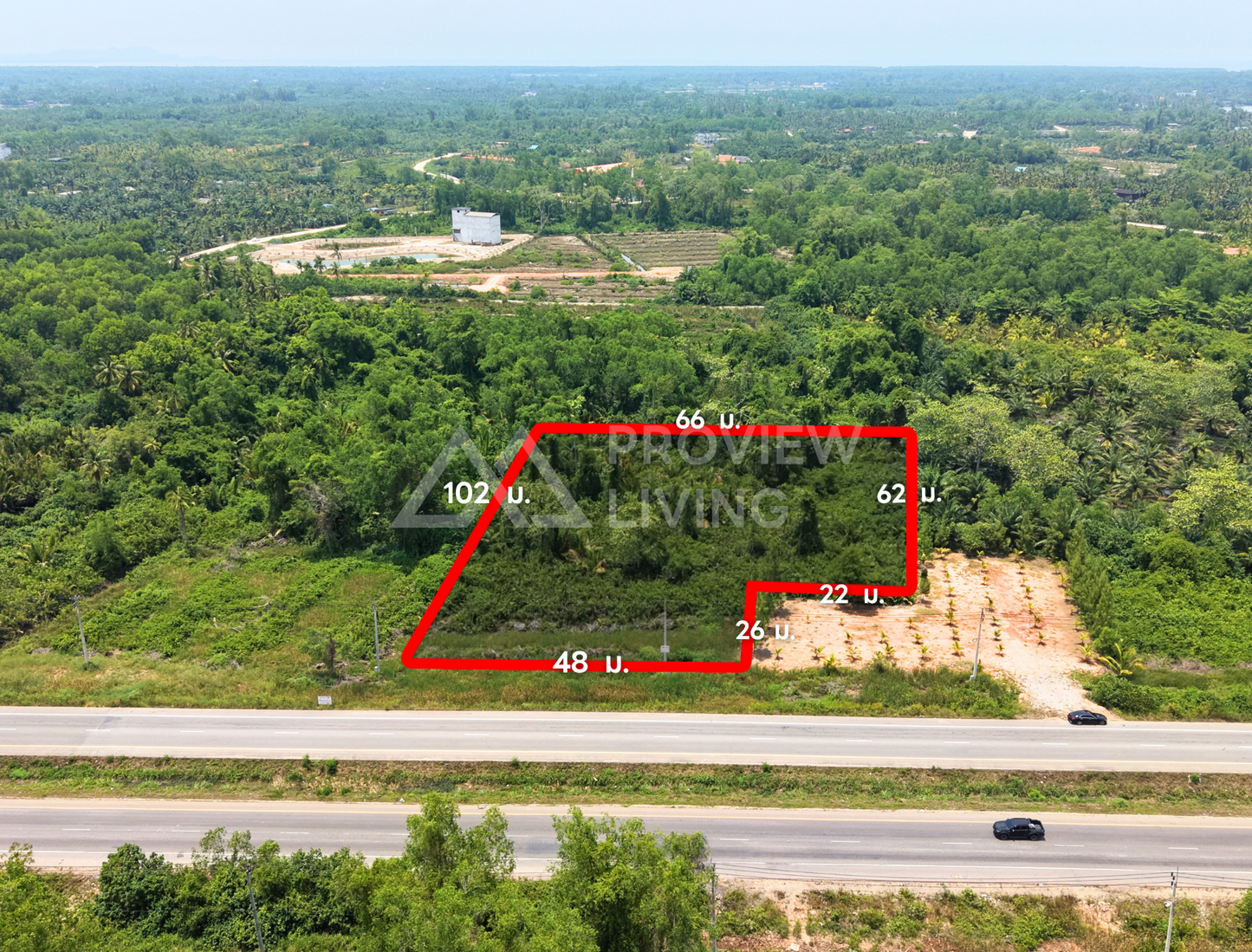 ขายที่ดินเปล่าสุราษฎร์ 3 ไร่ 1 งาน 42 ตร.วา ราคา ไร่ละ 4.XX ลบ.