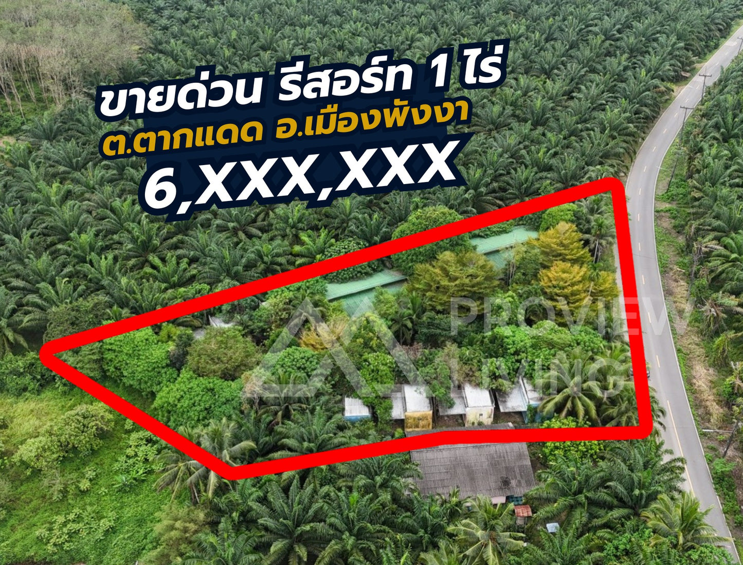 [ขายด่วน] ที่ดินพร้อมรีสอร์ท พังงา 1 ไร่ 3 งาน 90.3  ตารางวา