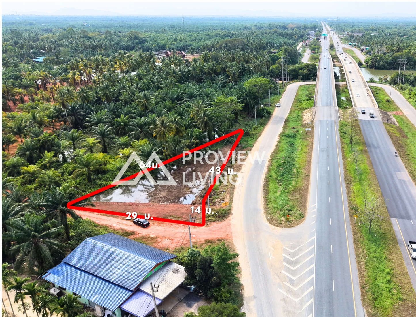 26-000049 ใกล้แยกศรีวิชัย - คลองพุนพิน 26-000049 กว้างติดถนน  29  ม.  ลึก  64  ม. ที่ดินเปล่า 190 ตร.วา