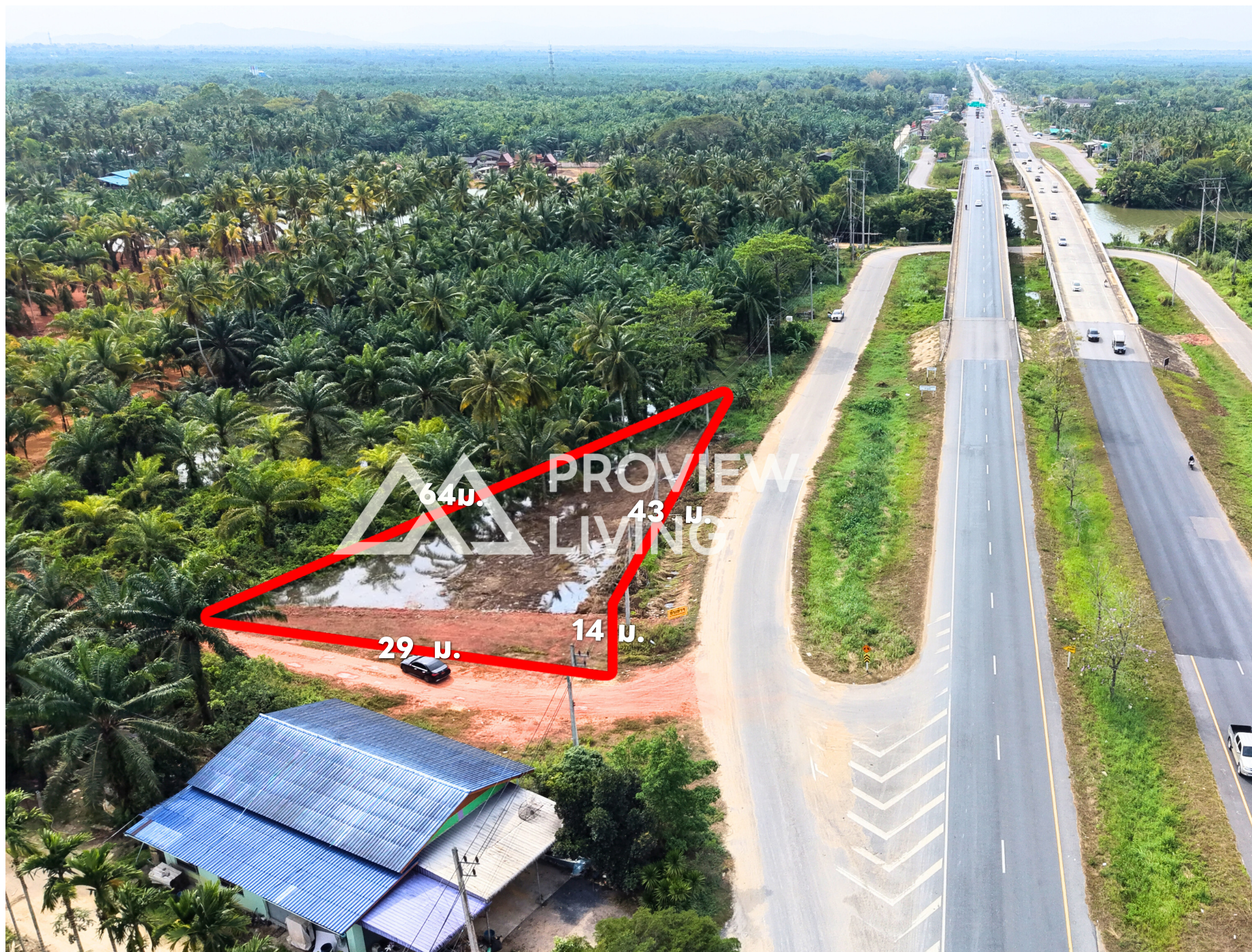 26-000049 ใกล้แยกศรีวิชัย - คลองพุนพิน 26-000049 กว้างติดถนน  29  ม.  ลึก  64  ม. ที่ดินเปล่า 190 ตร.วา