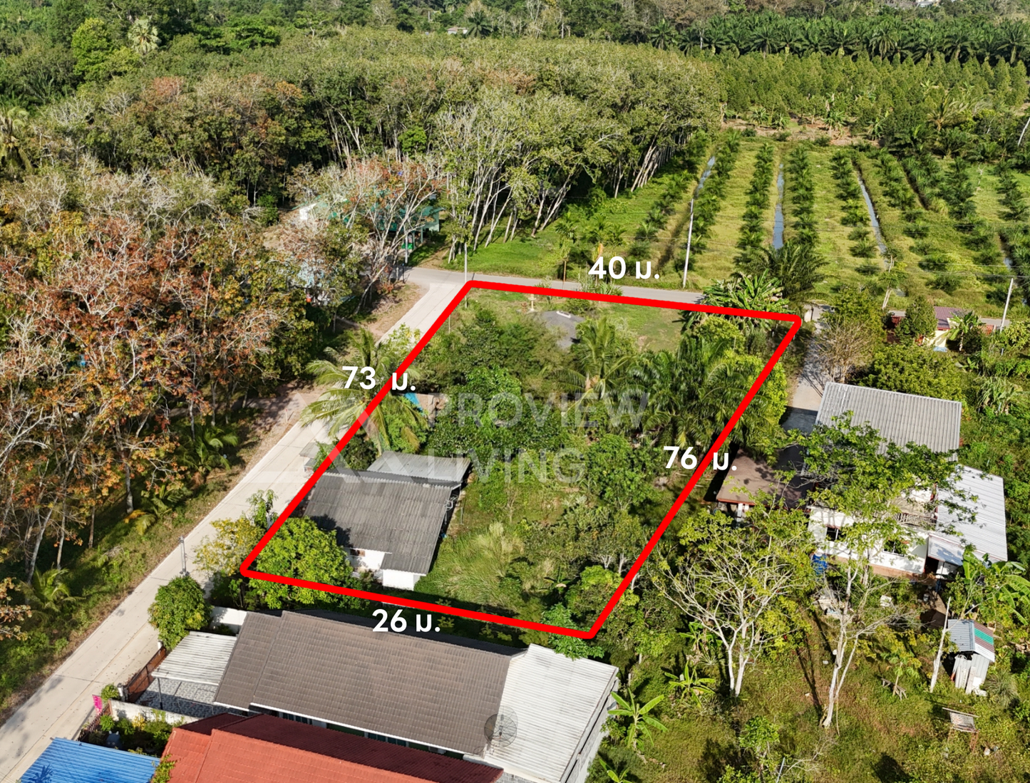 [ขายด่วน] ที่ดินเปล่า แปลงมุม เนื้อที่รวม 1 ไร่ 1 งาน 77 ตารางวา พิกัด ทุ่งกง กาญจนดิษฐ์ สุราษฎร์ธานี