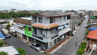[Reserved] 3-story dormitory, 8 bedrooms, 4 bathrooms, 21.9 sq. wah. Located 200 meters from the back gate of the provincial school. Good location, great value for 3.X million baht. Surat Thani.