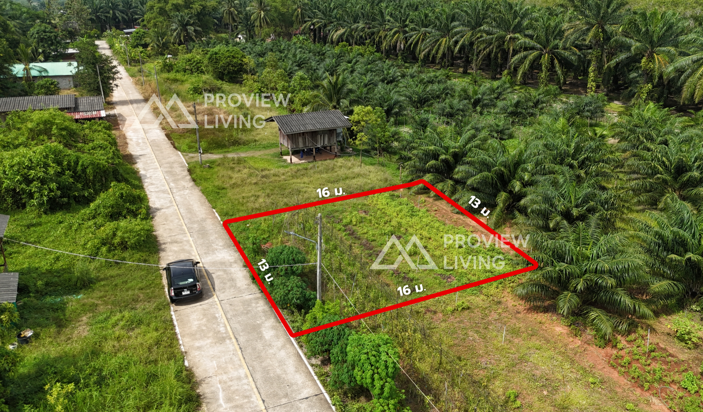 [ขายด่วน] ที่ดินเปล่า บ้านบางท่าข้าม พุนพิน เขาหัวควาย 50 ตารางวา ใกล้สถานีรถไฟ 2.4 กม. ราคาถูกมาก