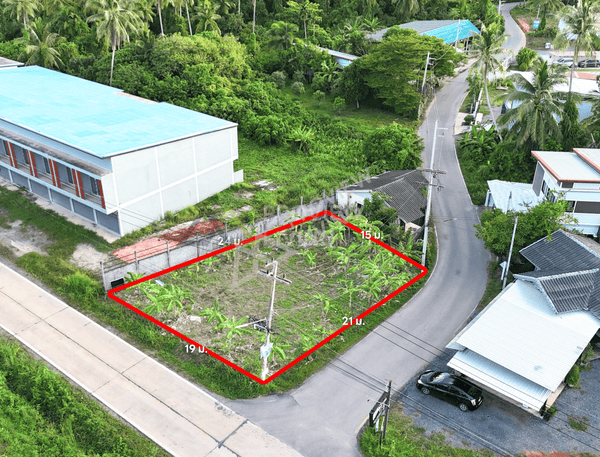 Urgent Sale: Vacant land, 1 ngan 1.5 sq. wa., prime location near Wat Pradu, close to Surat Thani Hospital and Central Surat Thani. 19-meter frontage, 24-meter depth. Suitable for residential development.