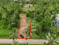Urgent sale! Vacant land 1 rai 1 ngan 57.3 sq. wah (2,229.2 sq. meters) in a prime location near Wat Pradu, behind HomePro, close to Surat Thani Hospital and CentralSurat Thani. 18-meter frontage.