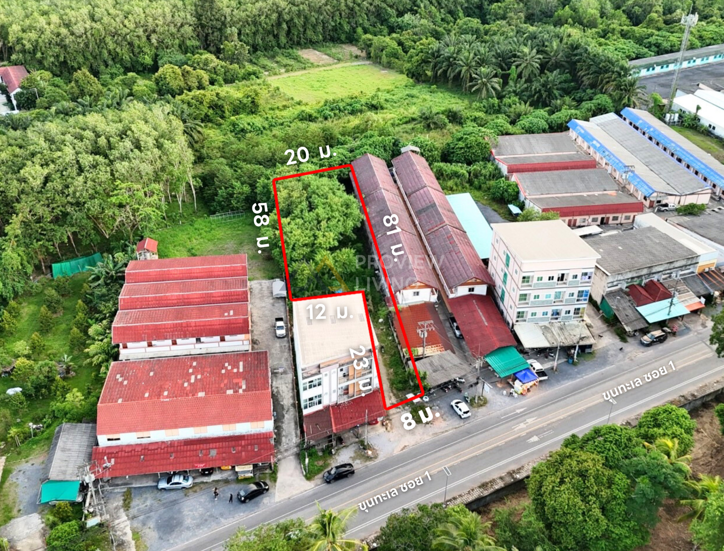 [ขาย] BS-09 ที่ดินขนาด 331.3 ตร.วา ใกล้ ม.ราชภัฏ สุราษฎร์ หน้ากว้าง 8 เมตร ติดถนน เหมาะสำหรับอาคารพาณิชย์หรือให้เช่า