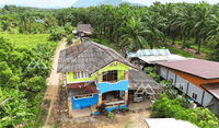 URGENT SALE: Two-story detached house in Surat Thani, with land size of 153.9 square wah. Roadside frontage. 2.3 km from Phunphin Railway Station. 2 bedrooms, 2 bathrooms.