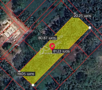 Urgent sale: Land in Surat Thani, 1 rai, in Soi Tha Rong Chang 23, 700 meters from Wat Somwang.