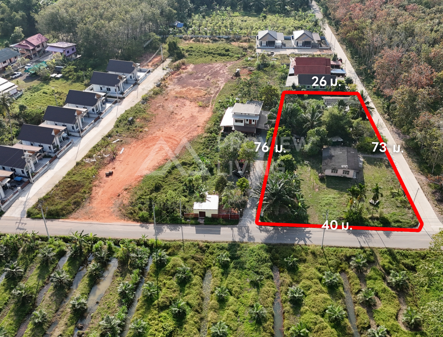 [ขายด่วน] ที่ดินเปล่า แปลงมุม เนื้อที่รวม 1 ไร่ 1 งาน 77 ตารางวา พิกัด ทุ่งกง กาญจนดิษฐ์ สุราษฎร์ธานี