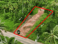 Urgent sale! Vacant land 1 rai 1 ngan 57.3 sq. wah (2,229.2 sq. meters) in a prime location near Wat Pradu, behind HomePro, close to Surat Thani Hospital and CentralSurat Thani. 18-meter frontage.