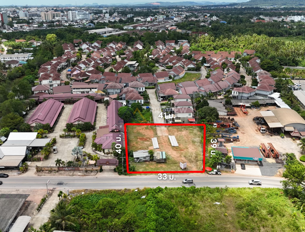 [FOR SALE] BS-03 Land behind Suay Nam Sai Village near B2 Hotel. Can be subdivided or sold as a whole plot. 33 m frontage, 361.5 sq. wah. Surat Thani.