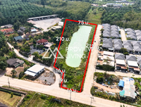 Urgent sale: Vacant land in Surat Thani, near Thai Watsadu, near Toyota Tha Thong. Size 6 rai, 0 ngan, 87.9 square wah.