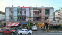 For urgent sale: Dormitory in Suratthani, Special Soi, Prince of Songkla University. Fully rented all year. Size 21.9 sq. wah, 7 bedrooms with en-suite bathrooms in every room. There is a hall on the ground floor for opening a shop. 8 bathrooms.