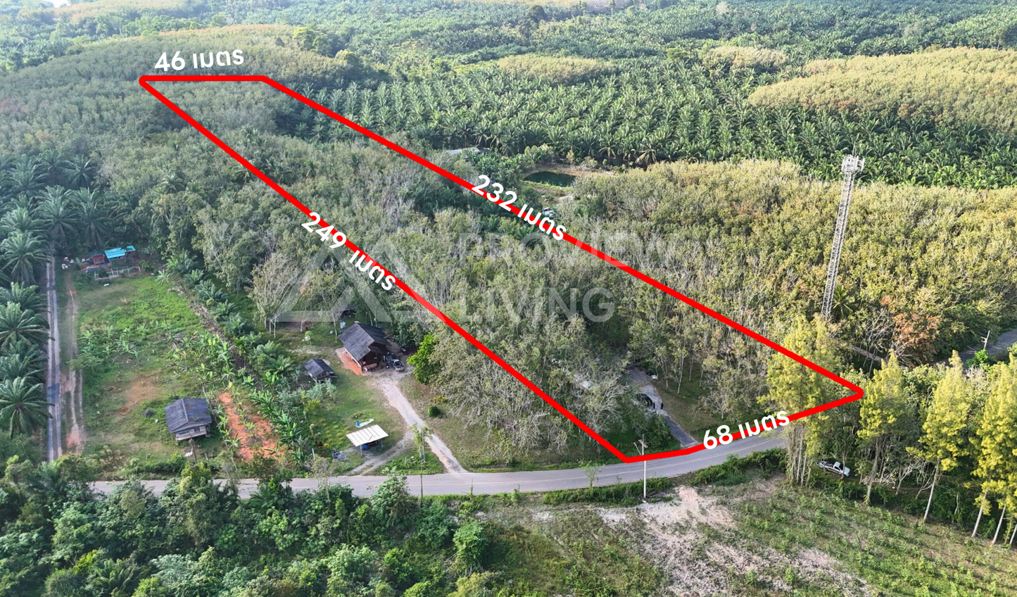 [ขายด่วน] ที่ดิน 8 ไร่ 58 ตร.วา หน้ากว้าง 68 เมตร ใกล้ อบต.ทุ่งกง กาญจนดิษฐ์ ราคาไร่ละ 1.XX ล้านต้น ๆ