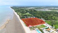 [URGENT SALE!!] 11 Rai beachfront land, panoramic view, suitable for resort-pool villa investment. 151 meter beachfront. T. Wang, A. Thachana, Surat Thani.