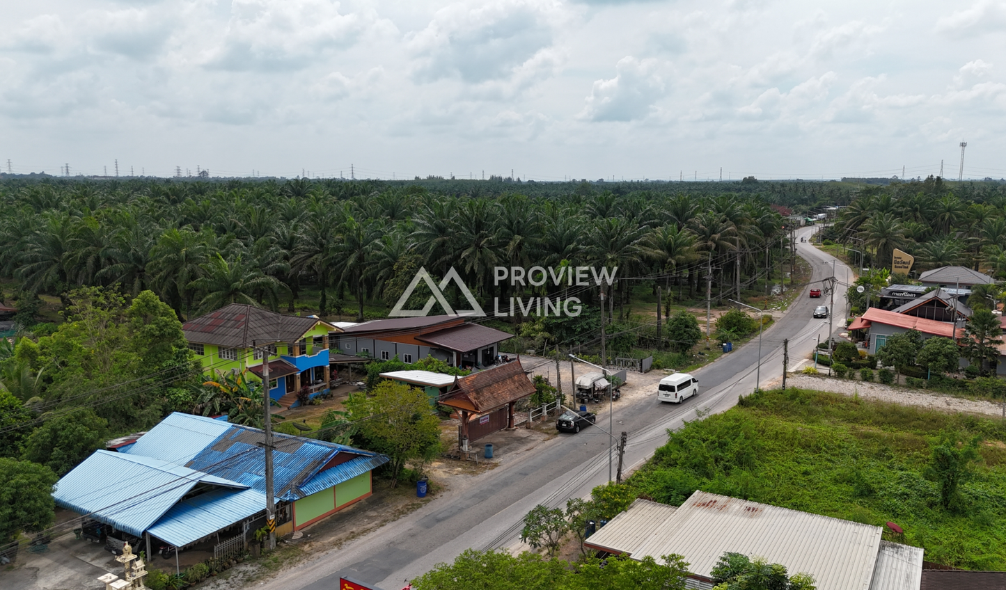 [ขายด่วน] บ้านเดี่ยว 2 ชั้น พร้อมที่ดิน ขนาด 1 งาน 53.9 ตารางวา หน้าติดถนนใหญ่ ใกล้สถานีรถไฟพุนพิน 2.3 กม.