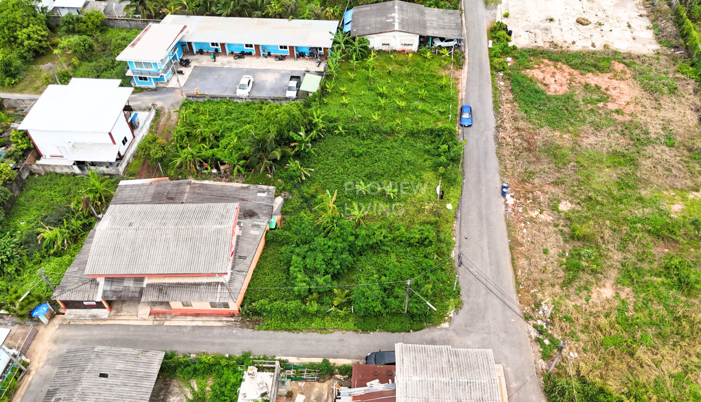 [ขายด่วน] ที่ดิน 100 วา ซอยวัดโพธิ์ 24 สุราษฎร์ฯ – ราคาโดนใจ 3.X ล้าน หน้าก้วาง 20 ลึก 19 เมตร ที่ถมแล้ว