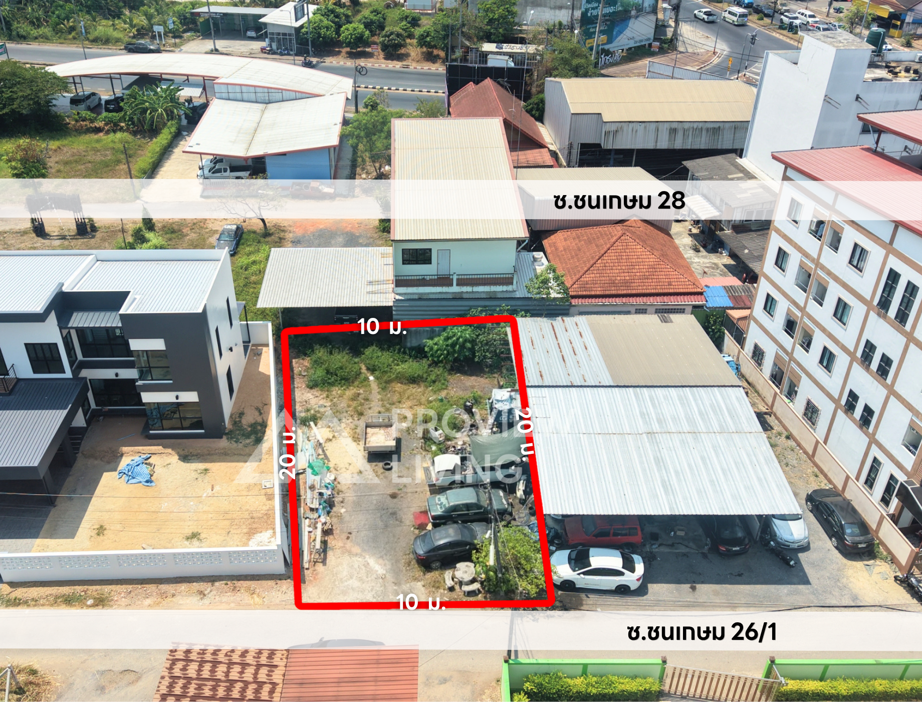ขายที่ดินสุราษฎร์ ใกล้สี่แยกตัดใหม่ @ชนเกษม 26/1  50.1 ตร.วา ทำเลดี ราคา 1 ล้านต้น ๆ