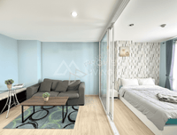 Urgent sale: The Garden Condo, corner unit, Building C, 5th floor, 30 sq.m. Near Surat Hospital, only 650 meters.