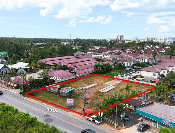 [FOR SALE] BS-03 Land behind Suay Nam Sai Village near B2 Hotel. Can be subdivided or sold as a whole plot. 33 m frontage, 361.5 sq. wah. Surat Thani.