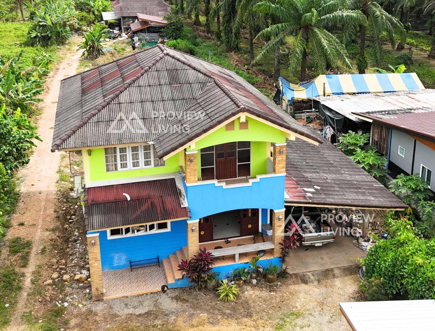 [ขายด่วน] บ้านเดี่ยว 2 ชั้น พร้อมที่ดิน ขนาด 1 งาน 53.9 ตารางวา หน้าติดถนนใหญ่ ใกล้สถานีรถไฟพุนพิน 2.3 กม.