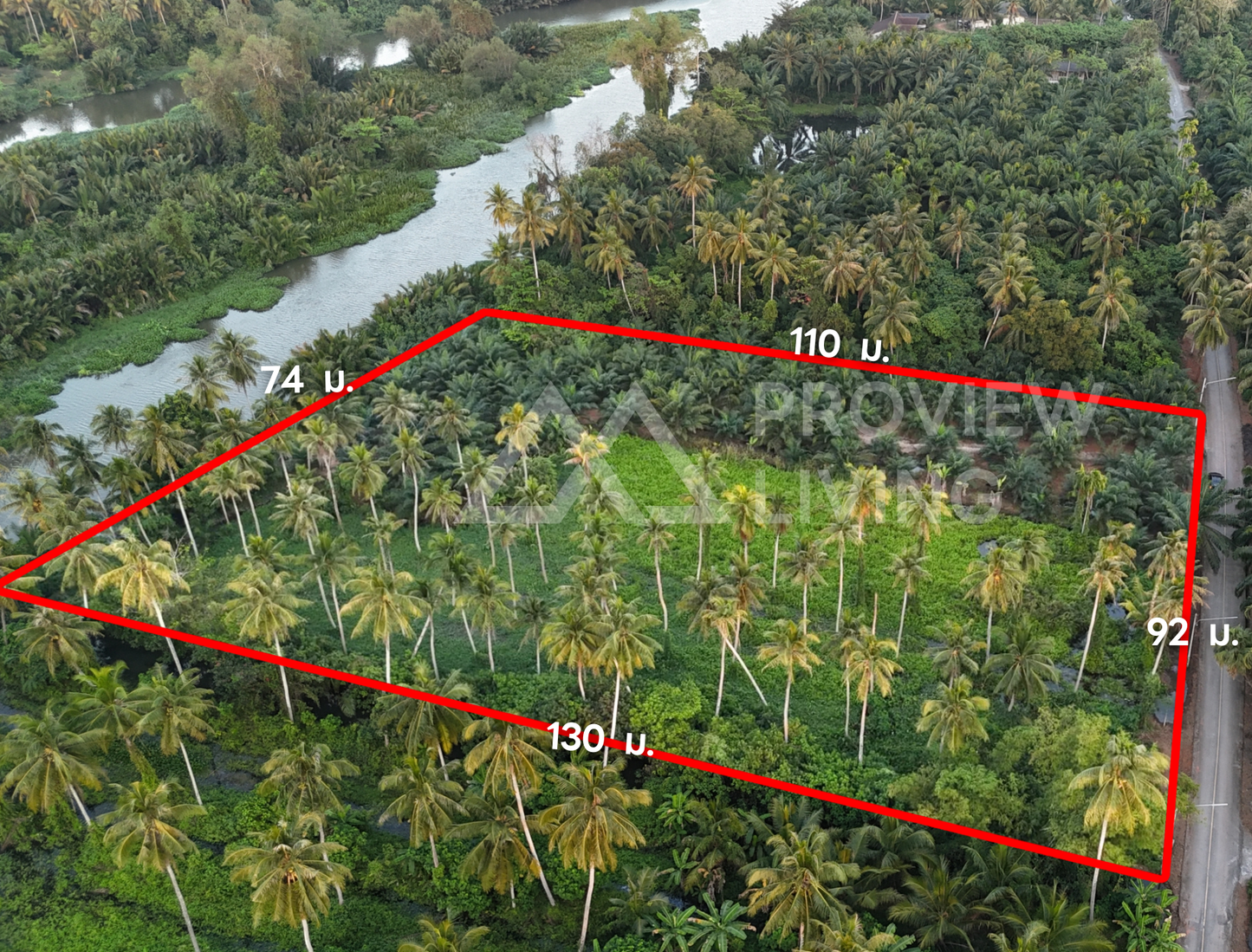 [ขายด่วน] ที่ดิน 5 ไร่กว่า หน้ากว้างติดถนน 92 เมตร หลังติดคลองมะขามเตี้ย ใกล้เขาท่าเพชร ราคาเพียงไร่ละ 3.XX ลบ.