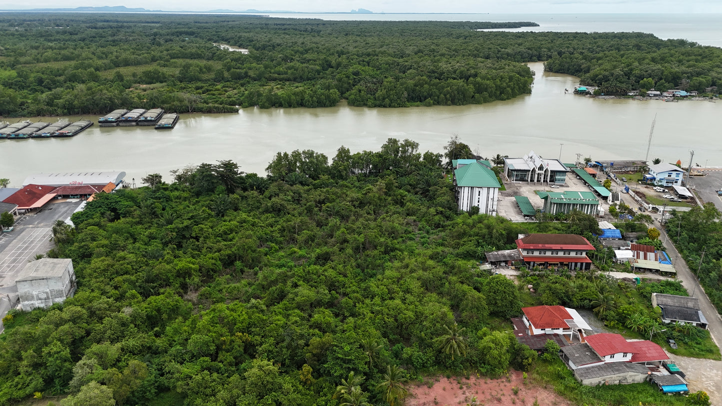 [ขายด่วน] ที่ดิน ราชาเฟอร์รี ขนาด 10 ไร่ 2 งาน 28.1 ตารางวา หน้ากว้าง 177 ม.