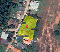 [FOR SALE] BS-02 Land + Single-story house, 274.6 rai, Soi Charoen Uthit (near Tsubame), near Suratthani Hospital, Central Plaza, community area