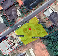 [For Sale] BS-04 Land size 268.7 sq.wa. 39 m. wide frontage. Opposite the boat noodle shop. Special discount for purchasing the entire plot. Suratthani.