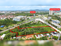 ขายที่ดิน 5 ไร่ ติดถนน 2 ด้าน ราคา 14.X ล้านบาท / ไร่ ใกล้ Central Suratthani @วัดประดู่