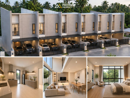 ใหม่ ทาวน์โฮม 2 ชั้น สไตล์โมเดิร์น ทรอปิคอล 2 ห้องนอน 3 ห้องน้ำ -ใกล้เซ็นทรัล สุราษฎร์ฯ