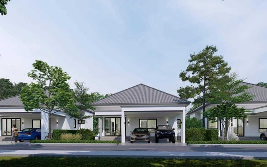 [พร้อมอยู่] บ้านเดี่ยวชั้นเดียว 3 ห้องนอน 2 ห้องน้ำ สไตล์ Classic @หลังบิ๊กซี บ้านทรัพย์ทอง ทองณัฐฐา (เฟส3)