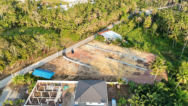 Urgent sale: Vacant land, filled, 1 rai 2 ngan plus. Located in Bang Chum Tho, near Tsubame Sushi and Central Surat Thani.