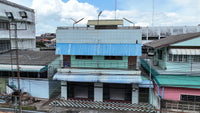 Urgent Sale! 4.X million, negotiable! 2 adjoining commercial buildings near Surat Thani City Municipality, only 200 meters away. Total size 48.6 sq. wah, 11 meters wide, 16 meters deep, 2 beds, 2 baths.