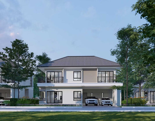 [พร้อมอยู่] บ้านเดี่ยว 2 ชั้น 4 ห้องนอน 3 ห้องน้ำ สไตล์ Classic @หลังบิ๊กซี บ้านทรัพย์ทอง ทองเทวา