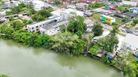[For Sale] Riverside Land + 1 House, 100 sq.w., 11 m. frontage, Srikasem, Mueang Surat Thani