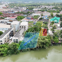 [For Sale] Riverside Land + 1 House, 100 sq.w., 11 m. frontage, Srikasem, Mueang Surat Thani
