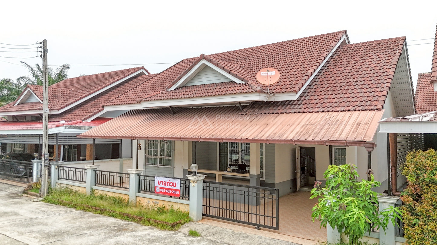 [ขายด่วน] บ้านเดี่ยว 3 ห้องนอน 2 ห้องน้ำ 53.3 ตร.ว. หมู่บ้านศรีอุไร ถนนอำเภอ ใกล้ค่ายวิภาวดี พร้อมอยู่ ทำเลดี ความปลอดภัยสูง เดินทางสะดวก