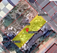 Urgent Sale: Vacant land, divided into 3 beautiful plots, total area 260 square wah, Soi Karunrat 32, near Sahathai Garden Plaza, Surat Thani.