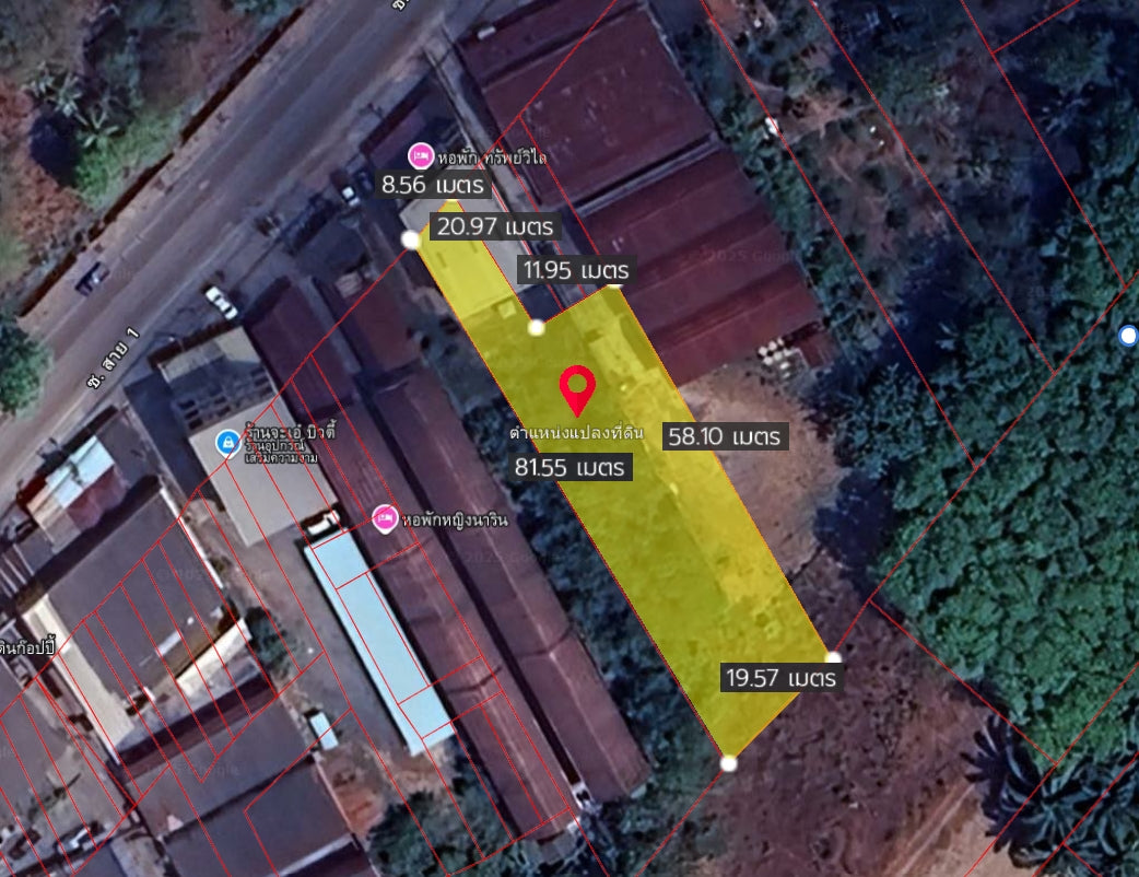 [ขาย] BS-09 ที่ดินขนาด 331.3 ตร.วา ใกล้ ม.ราชภัฏ สุราษฎร์ หน้ากว้าง 8 เมตร ติดถนน เหมาะสำหรับอาคารพาณิชย์หรือให้เช่า