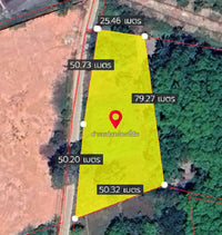Land for sale in Surat Thani, 2 rai, 100 meters frontage, beautiful plot, easy to plan, suitable for projects or agriculture. Price 3.7 million. Thung Gong, Kanchanadit.