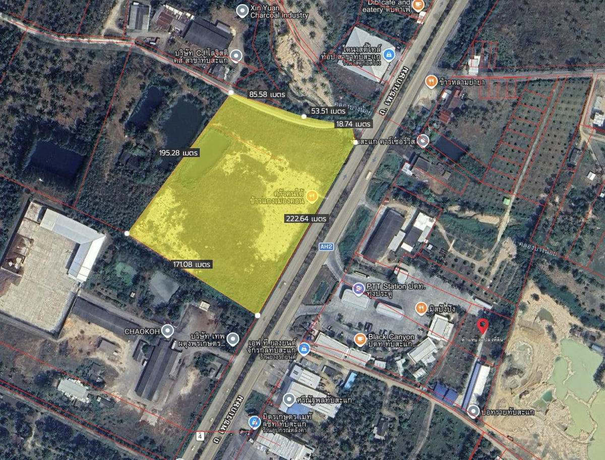 [ขายด่วน] ที่ดินเปล่า ขนาด 20 ไร่ 1 งาน 61 ตารางวา ตรงข้ามปตท.ทับสะแก @ประจวบคีรีขันธ์ ราคา 3X ลบ.