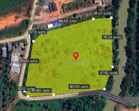 Vacant land for sale in Surat Thani, near Isan Rim Bueng, 8 rai 1 ngan 60.1 square wah.