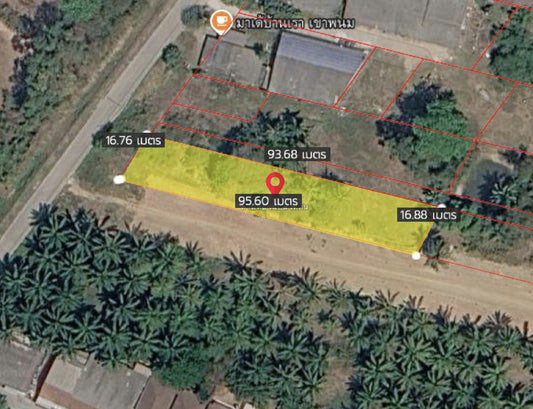 ขายที่ดิน 3 งาน 70.2 ตารางวา ใกล้โรงเรียนพนมเบญจา @กระบี่ ราคา 3.XX ล้านบาท