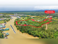 ชายที่ดินติดคลอง 23-3-24 ไร่ @ชุมพร ตรงข้ามศูนย์พัฒนาเด็กเล็ก เทศบาลเมืองท่ายางชุมพร ไร่ละ2.X ล้านบาท ยกแปลง 4X.X ล้านบาท