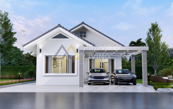 [For Sale - Ready to Move In] Detached House 3 Bedrooms 3 Bathrooms Modern Tropical Style, Bang Baimai, Surat Thani