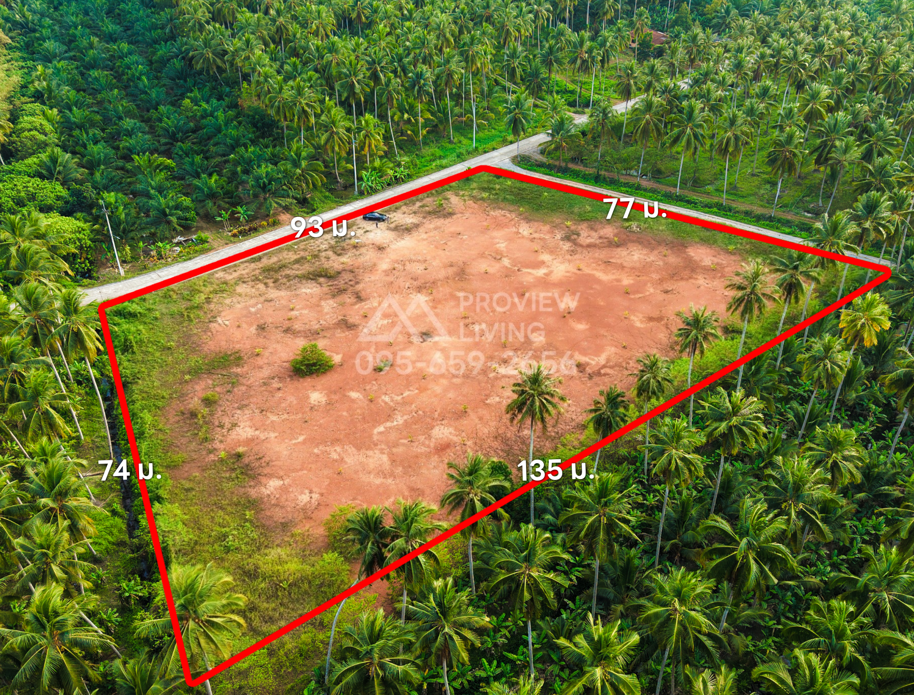 [ขายด่วน] ที่ดินเปล่า 5 ไร่ 0 งาน 32.9 ตารางวา ใกล้ปั้มคาลเท็กซ์คลองน้อย ราคาเพียงไร่ละ 3.XX ลบ.