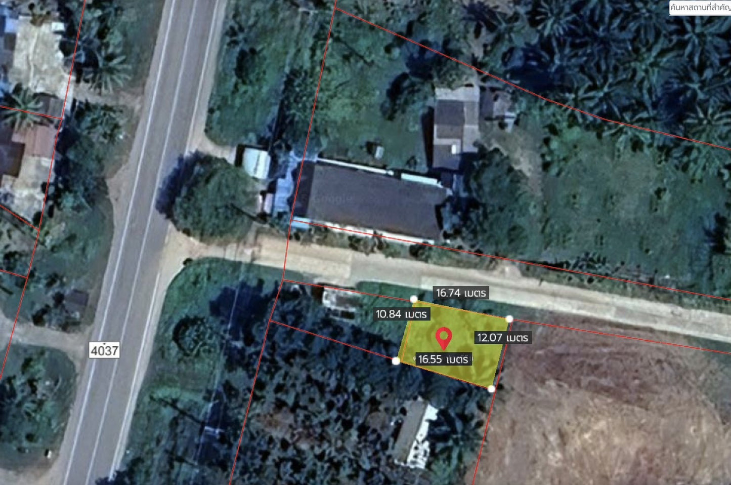 [ขายด่วน] ที่ดินเปล่าติดถนน ใกล้รพ.ชัยบุรี ขนาด 46.4 ตร.วา หน้ากว้าง 17ม. ลึก 12ม. ราคา1.XX ลบ.